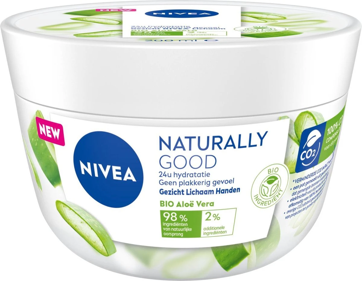 NIVEA All Purpose Créme Naturally Good Aloe Vera Bodylotion - 200 Ml 3 NIVEA All Purpose Créme Naturally Good Aloe Vera Bodylotion - 200 Ml