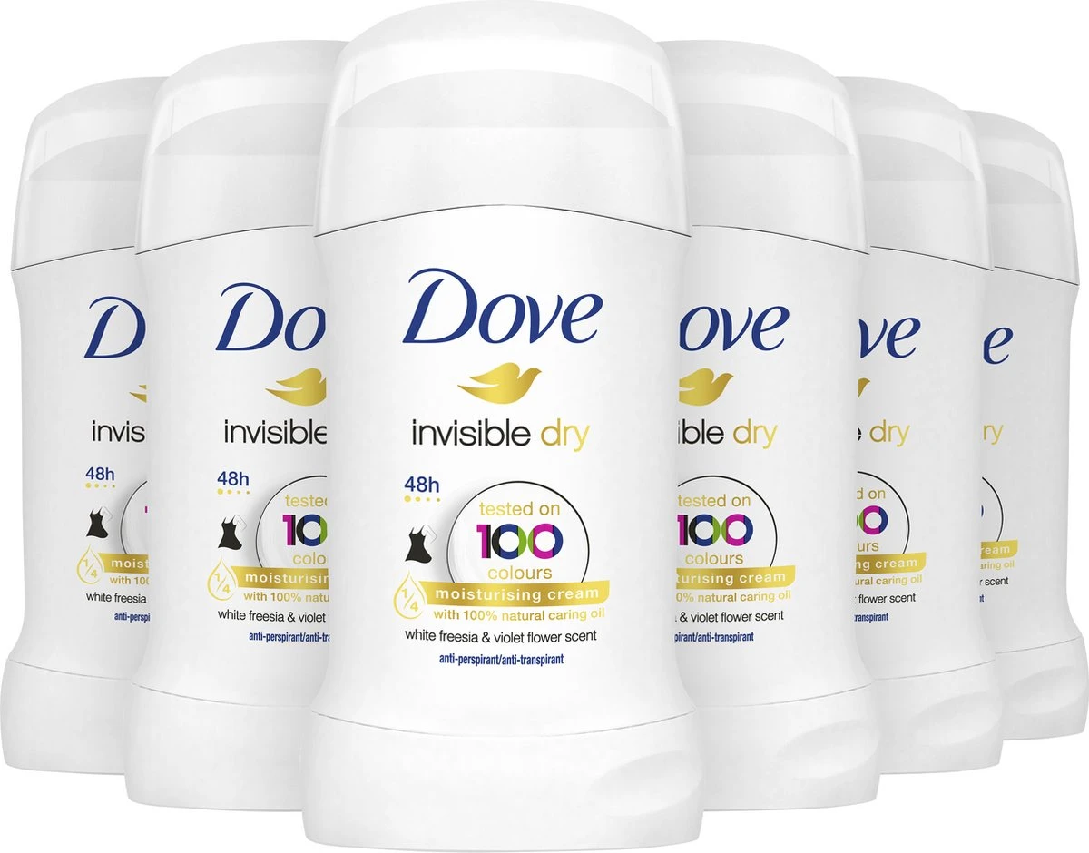 Dove Invisible Dry Deodorant Deodorant Rollers - 6 X 40ml - Voordeelverpakking 3 Dove Invisible Dry Deodorant Deodorant Rollers - 6 X 40ml - Voordeelverpakking