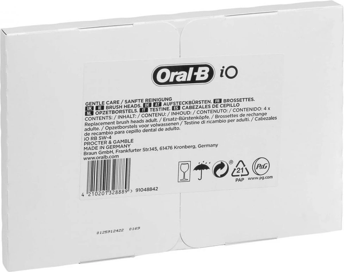 Oral B Oral-B IO Gentle Care Opzetborstels - 4 Stuks 4 Oral B Oral-B IO Gentle Care Opzetborstels - 4 Stuks - Afbeelding 2