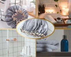 Merkloos Grijze Douchemuts Dames / Volwassenen / Meiden - Luxe Douchemuts - Shower Cap (Vagabond Model) -Winkel Voor Persoonlijke Verzorging 1200x960 6