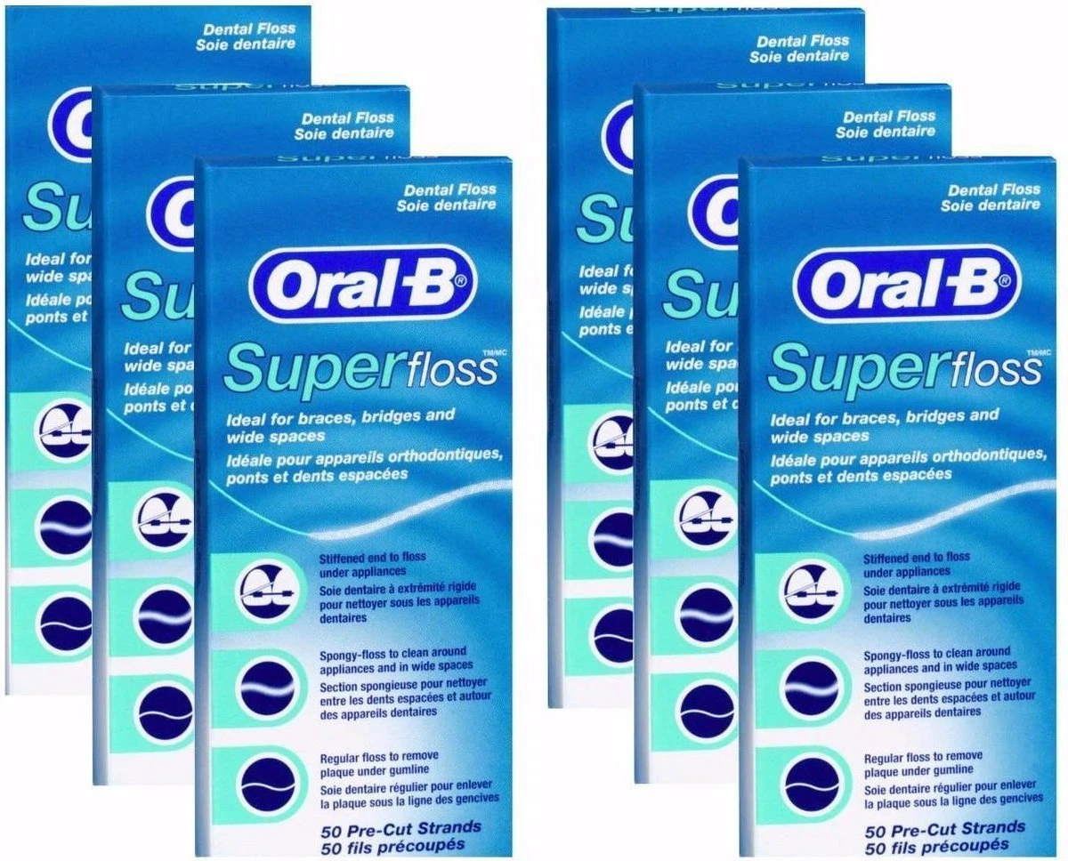Oral B Oral-B Superfloss- 6 Stuks - Voordeelverpakking 5 Oral B Oral-B Superfloss- 6 Stuks - Voordeelverpakking - Afbeelding 3