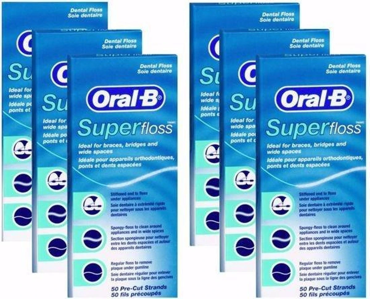 Oral B Oral-B Superfloss- 6 Stuks - Voordeelverpakking 6 Oral B Oral-B Superfloss- 6 Stuks - Voordeelverpakking - Afbeelding 4
