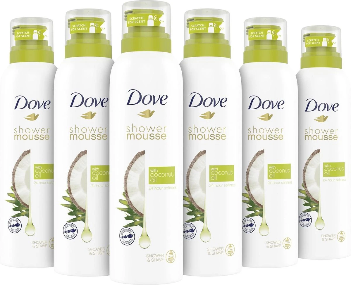 Dove Coconot Oil Doucheschuim - 6 X 200ml - Voordeelverpakking
