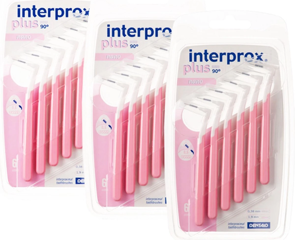 Interprox Plus Nano - 1.9 Mm - Roze 3 X 6 Stuks - Voordeelpakket 3 Interprox Plus Nano - 1.9 Mm - Roze 3 X 6 Stuks - Voordeelpakket