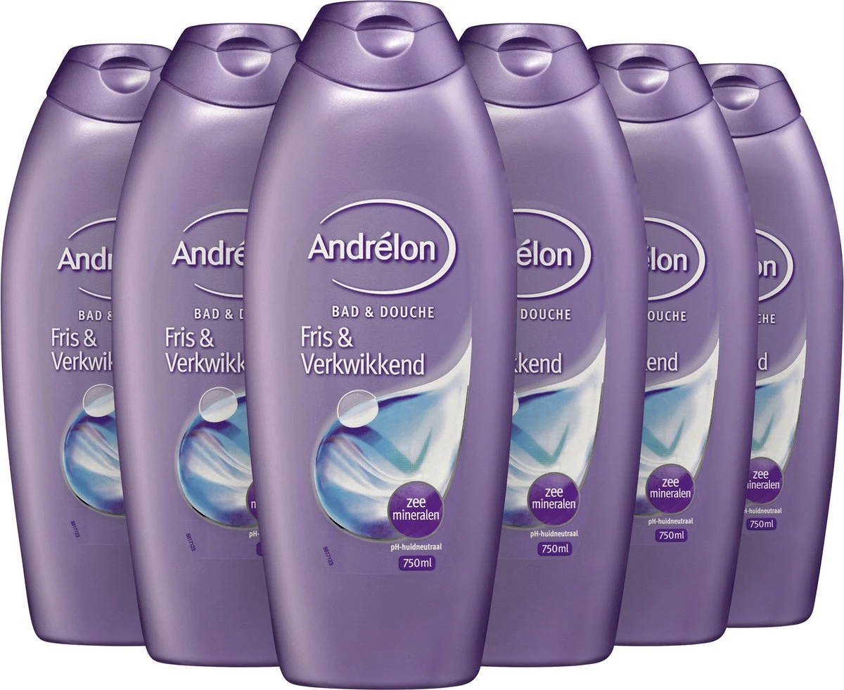 Andrélon Bad & Douche Fris & Verkwikkend Bad- En Doucheschuim - 6 X 750 Ml - Voordeelverpakking 4 Andrélon Bad & Douche Fris & Verkwikkend Bad- En Doucheschuim - 6 X 750 Ml - Voordeelverpakking - Afbeelding 2
