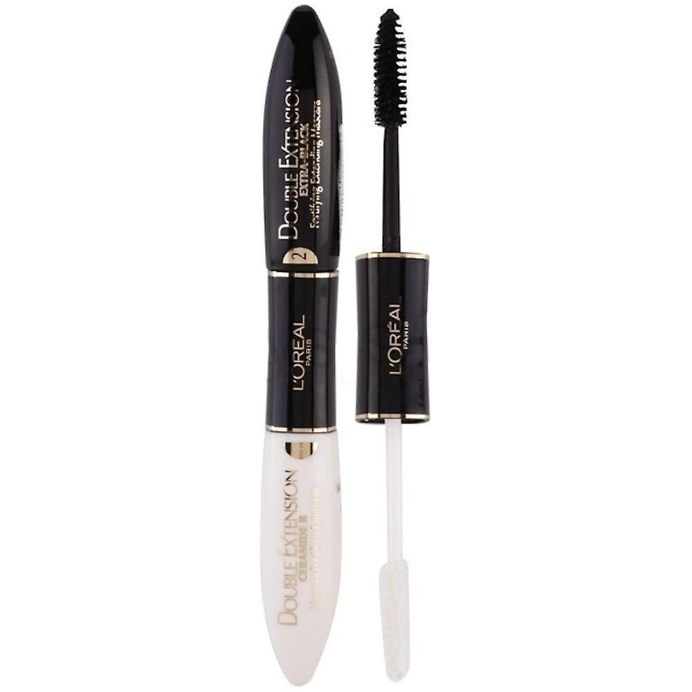 L'Oreal Paris Double Extension Fortifying Extending Mascara - Extra Black - 2x6ml 3 L'Oreal Paris Double Extension Fortifying Extending Mascara - Extra Black - 2x6ml