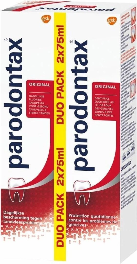 Parodontax Tandpasta - Original Fluoride - Traditionele Smaak - 2 X 75 ML 8 Parodontax Tandpasta - Original Fluoride - Traditionele Smaak - 2 X 75 ML - Afbeelding 6