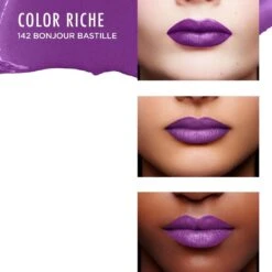 L'Oreal L’Oréal Paris Color Riche Satin Lipstick - 142 Bonjour Bastille - Paars -Winkel Voor Persoonlijke Verzorging 1812158502