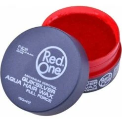 Red One Quicksilver - Aqua Hair Wax Full Force - Maximum Control - Grijs Haar Wax Red One 150 Ml