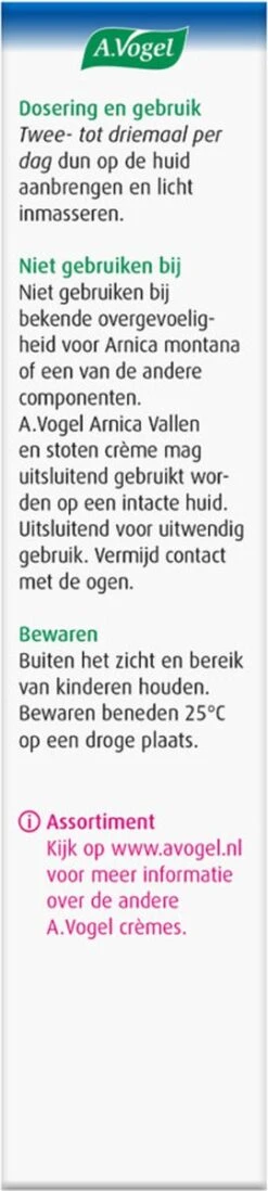 A.Vogel Arnica Vallen En Stoten Crème - Verzorgt De Blauwverkleurde Huid - 30 G -Winkel Voor Persoonlijke Verzorging 270x1200