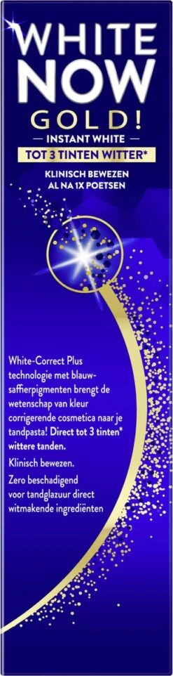 Prodent Whitening Now Gold Tandpasta - 12 X 75 Ml - Voordeelverpakking -Winkel Voor Persoonlijke Verzorging 308x1200 1