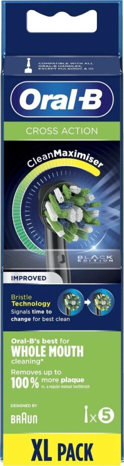 Oral B Oral-B CrossAction Opzetborstel Black Edition Met CleanMaximiser-technologie, Verpakking Van 5 Stuks -Winkel Voor Persoonlijke Verzorging 321x1200