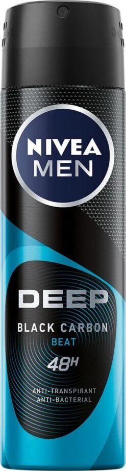NIVEA MEN Deep Black Carbon Beat Spray - Ant-transpirant - Voordeelverpakking 6 X 150 ML -Winkel Voor Persoonlijke Verzorging 321x1200 3