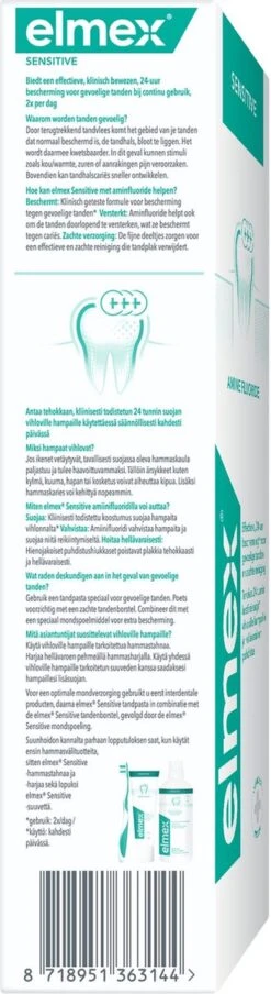Elmex Sensitive Tandpasta 4 X 75ml - Voor Gevoelige Tanden - Voordeelverpakking 31 Elmex Sensitive Tandpasta 4 X 75ml - Voor Gevoelige Tanden - Voordeelverpakking -Winkel Voor Persoonlijke Verzorging 328x1200 2