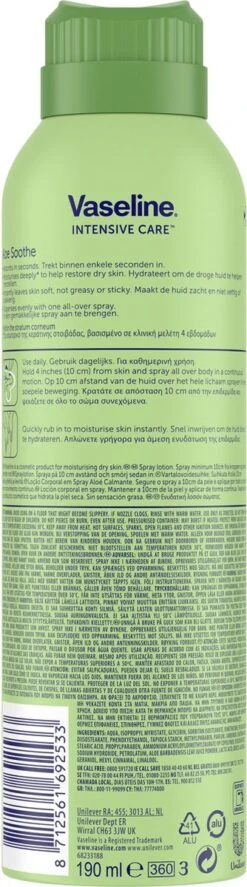 Vaseline® Vaseline Lotion Spray AloeFresh 6 X 190 Ml -Winkel Voor Persoonlijke Verzorging 334x1200 3