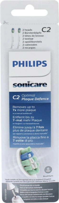 Philips Sonicare C2 Optimal Plaque Defence HX9022/10 - Opzetborstels - 2 Stuks -Winkel Voor Persoonlijke Verzorging 353x1200