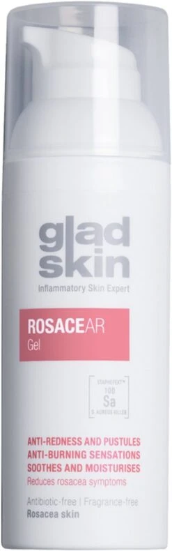 Gladskin ROSACEAR Gel 15ml - Tegen Roodheid, Puisten En Branderig Gevoel - Kalmeert En Hydrateert - Met Staphefekt™