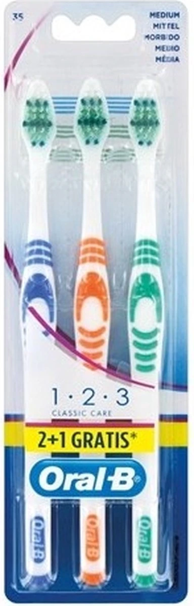 Oral B Oral-B Tandenborstel 1-2-3 Multipak 3 Stuks 6 Oral B Oral-B Tandenborstel 1-2-3 Multipak 3 Stuks - Afbeelding 4