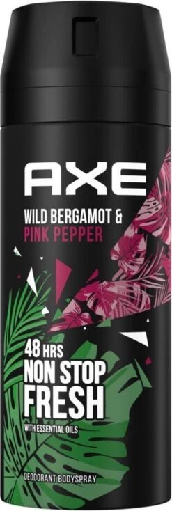 Axe Wild Fresh Bergamot & Pink Pepper Deodorant Bodyspray - 6 X 150 Ml - Voordeelverpakking 25 Axe Wild Fresh Bergamot & Pink Pepper Deodorant Bodyspray - 6 X 150 Ml - Voordeelverpakking -Winkel Voor Persoonlijke Verzorging 404x1200 1
