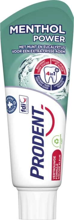 Prodent Menthol Power Tandpasta - 12 X 75 Ml - Voordeelverpakking -Winkel Voor Persoonlijke Verzorging 406x1200 1
