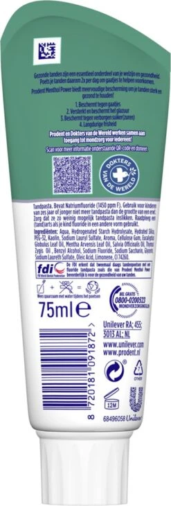 Prodent Menthol Power Tandpasta - 12 X 75 Ml - Voordeelverpakking -Winkel Voor Persoonlijke Verzorging 406x1200 2