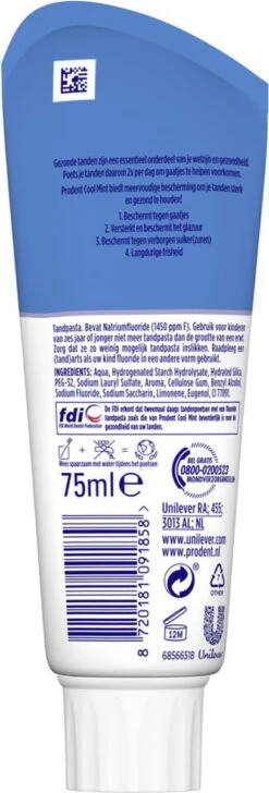 Prodent Cool Mint Tandpasta - 12 X 75 Ml - Voordeelverpakking -Winkel Voor Persoonlijke Verzorging 407x1200