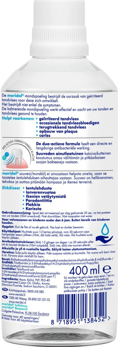 Meridol Mondwater Tandvlees - 2 X 400 Ml - Voordeelverpakking 8 Meridol Mondwater Tandvlees - 2 X 400 Ml - Voordeelverpakking - Afbeelding 6