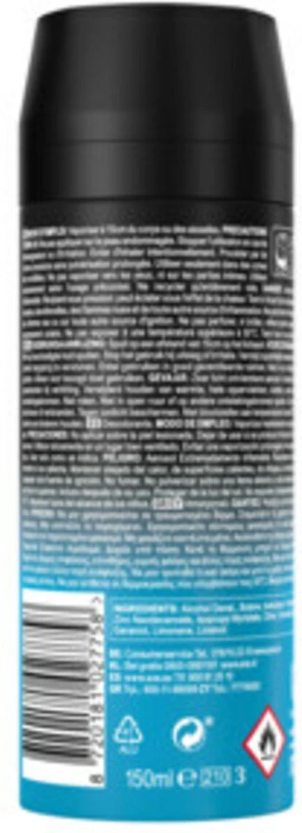 Axe Ice Chill Bodyspray Deodorant - 6 X 150 Ml - Voordeelverpakking 12 Axe Ice Chill Bodyspray Deodorant - 6 X 150 Ml - Voordeelverpakking - Afbeelding 10