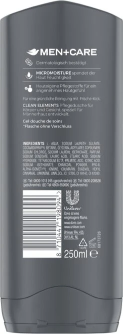 Dove Men+Care Douchegel Man Charcoal & Clay - 6 X 250 Ml - Voordeelverpakking -Winkel Voor Persoonlijke Verzorging 444x1200 8