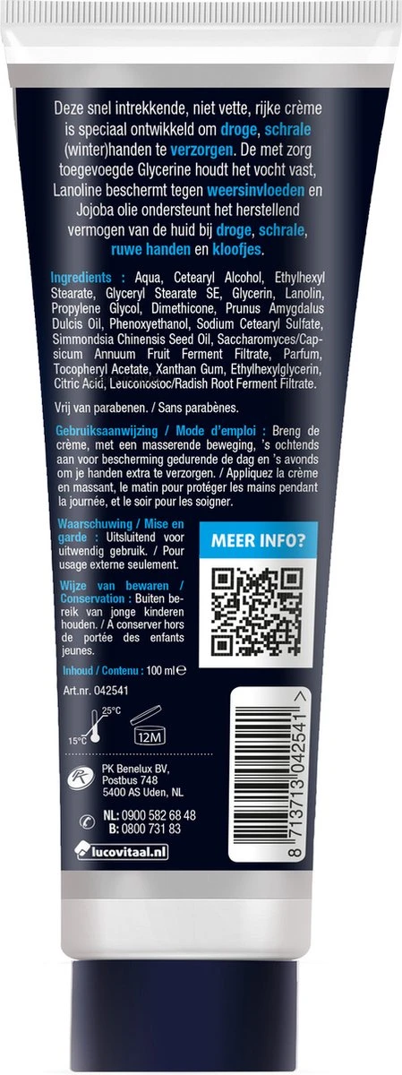 Lucovitaal - Winterhanden Balsem - 100 Milliliter - Handcrème 5 Lucovitaal - Winterhanden Balsem - 100 Milliliter - Handcrème - Afbeelding 3
