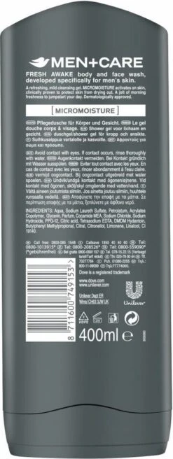 Dove Men Hydration Balance Douchegel - 6 X 250 Ml - Voordeelverpakking -Winkel Voor Persoonlijke Verzorging 452x1200 5