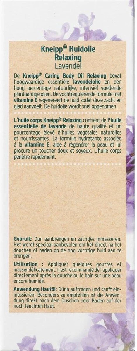 Kneipp Relaxing - Huidolie 4 Kneipp Relaxing - Huidolie - Afbeelding 2