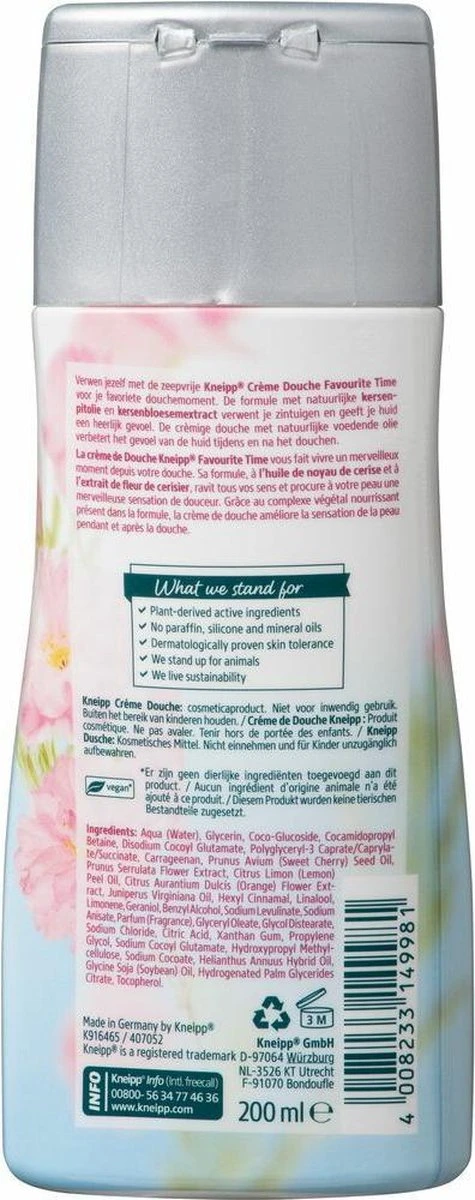 Kneipp Favourite Time - Douchegel 6 Kneipp Favourite Time - Douchegel - Afbeelding 4