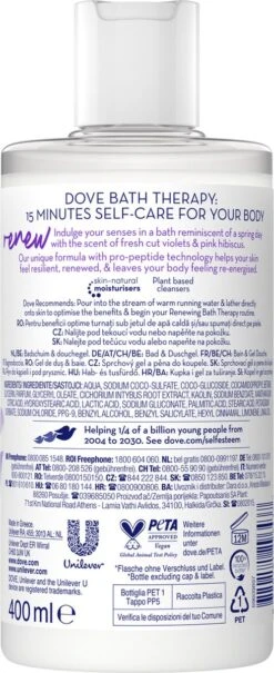 Dove Bath Therapy Renew - Badschuim & Douchegel - 400 Ml 13 Dove Bath Therapy Renew - Badschuim & Douchegel - 400 Ml -Winkel Voor Persoonlijke Verzorging 490x1200 4