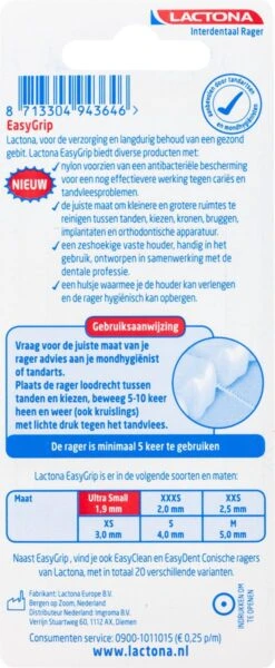 Lactona Ragers Easygrip 1,9 Mm Ultra Small - Tandenrager - 6 Stuks 10 Lactona Ragers Easygrip 1,9 Mm Ultra Small - Tandenrager - 6 Stuks -Winkel Voor Persoonlijke Verzorging 494x1200 1