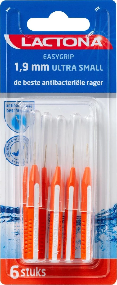 Lactona Ragers Easygrip 1,9 Mm Ultra Small - Tandenrager - 6 Stuks 3 Lactona Ragers Easygrip 1,9 Mm Ultra Small - Tandenrager - 6 Stuks