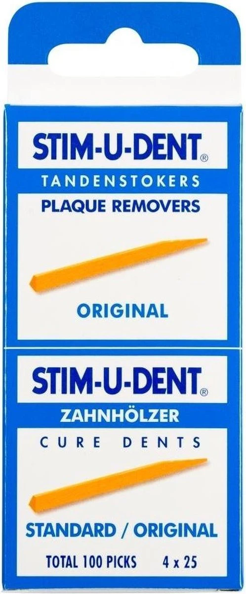 Stimudent Origineel - Tandenstokers - 3 X 100 Stuks - Voordeelverpakking 3 Stimudent Origineel - Tandenstokers - 3 X 100 Stuks - Voordeelverpakking
