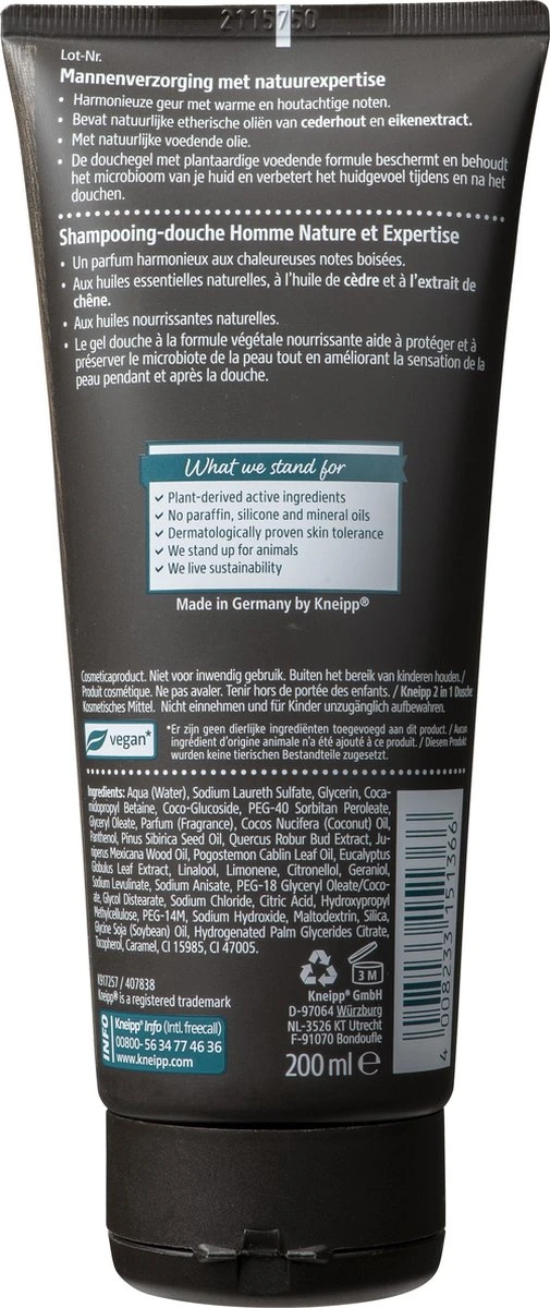 Kneipp Men - Warm Woods - Douche 2-in-1 8 Kneipp Men - Warm Woods - Douche 2-in-1 - Afbeelding 6