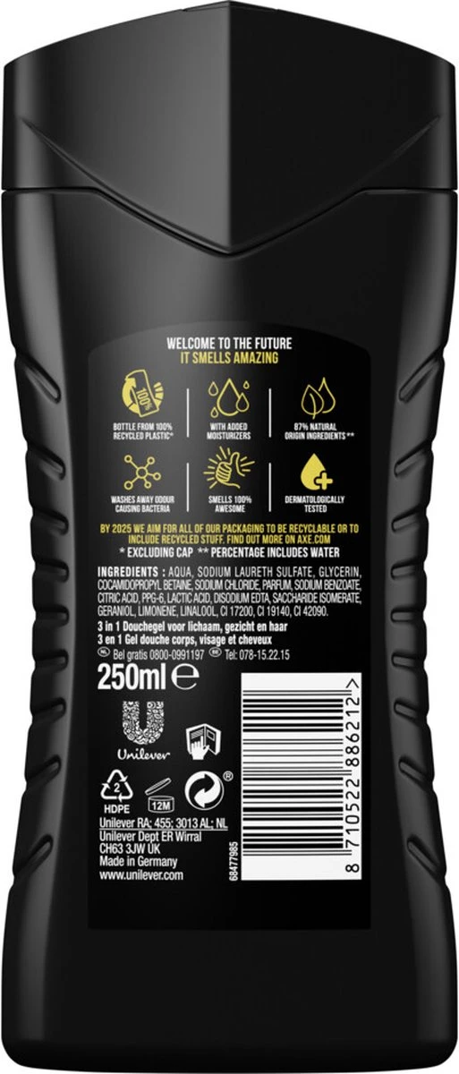 Axe Dark Temptation 3-in-1 Douchegel - 6 X 250 Ml - Voordeelverpakking 12 Axe Dark Temptation 3-in-1 Douchegel - 6 X 250 Ml - Voordeelverpakking - Afbeelding 10