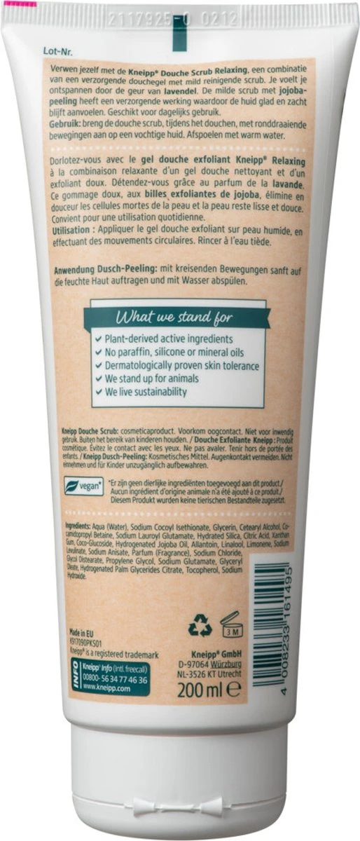 Kneipp Relaxing - Douche Scrub 7 Kneipp Relaxing - Douche Scrub - Afbeelding 5