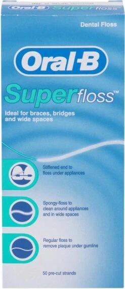 Oral B Oral-B Superfloss - 50 Stuks - Flosdraad 21 Oral B Oral-B Superfloss - 50 Stuks - Flosdraad -Winkel Voor Persoonlijke Verzorging 519x1200