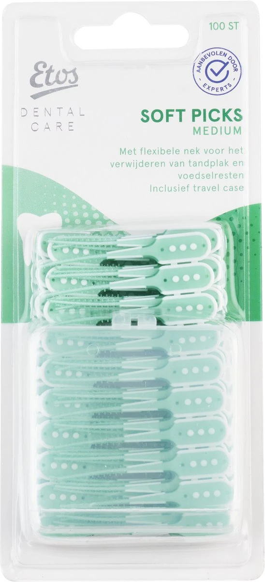 Etos Soft Picks - Tandenstokers - Medium - 100 Stuks 3 Etos Soft Picks - Tandenstokers - Medium - 100 Stuks