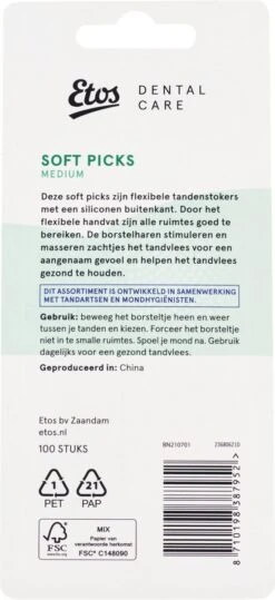 Etos Soft Picks - Tandenstokers - Medium - 100 Stuks 6 Etos Soft Picks - Tandenstokers - Medium - 100 Stuks -Winkel Voor Persoonlijke Verzorging 550x1200 2
