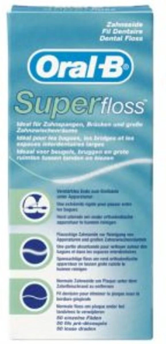 Oral B Oral-B Superfloss - 50 Stuks - Flosdraad 3 Oral B Oral-B Superfloss - 50 Stuks - Flosdraad