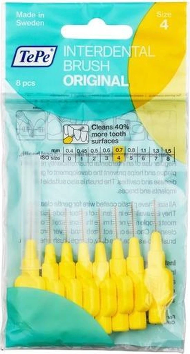 TePe Origineel Geel - 0,7mm - 8 Stuks - Rager 7 TePe Origineel Geel - 0,7mm - 8 Stuks - Rager - Afbeelding 5