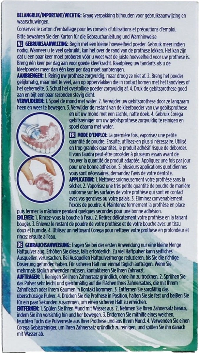 Corega Ultrafix Kleefpoeder Kunstbitverzorging 50 Gr 7 Corega Ultrafix Kleefpoeder Kunstbitverzorging 50 Gr - Afbeelding 5