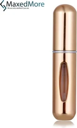 Merkloos Mini Parfum Flesje - Goud - Lipstick Formaat - Navulbare Parfum Verstuiver