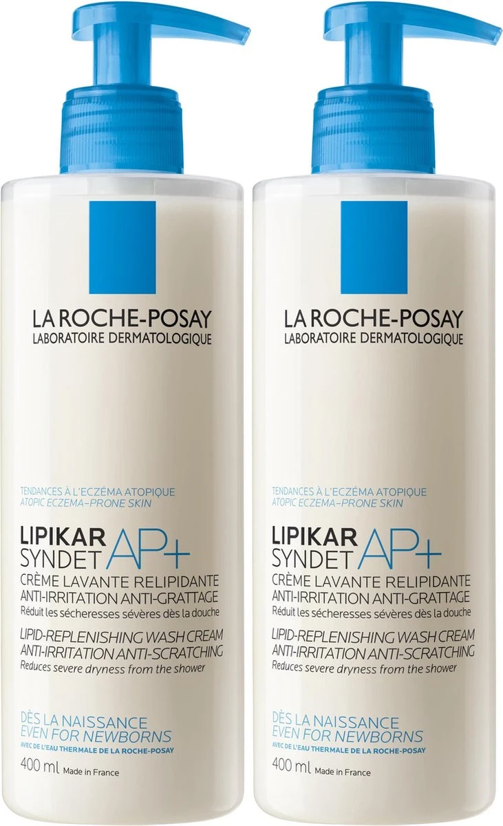 La Roche-Posay Lipikar Syndet AP+ Douchegel - 2x400ml - (zeer)droge Huid 3 La Roche-Posay Lipikar Syndet AP+ Douchegel - 2x400ml - (zeer)droge Huid