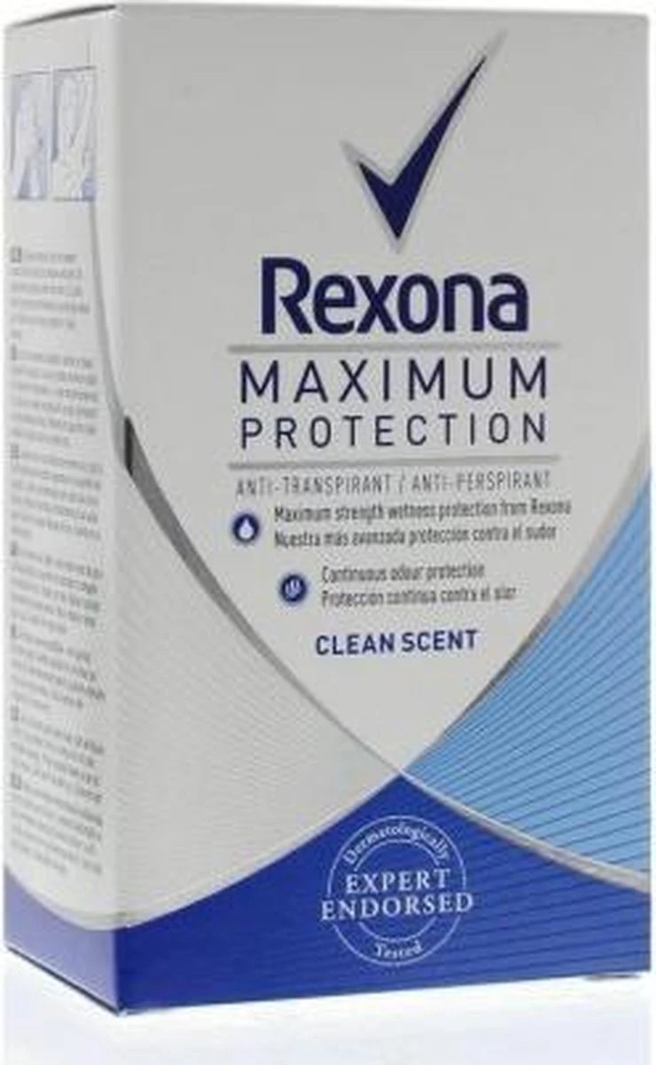 Rexona Women Maximum Protection Clean Scent Anti-transpirant Stick - 45 Ml 18 Rexona Women Maximum Protection Clean Scent Anti-transpirant Stick - 45 Ml - Afbeelding 16