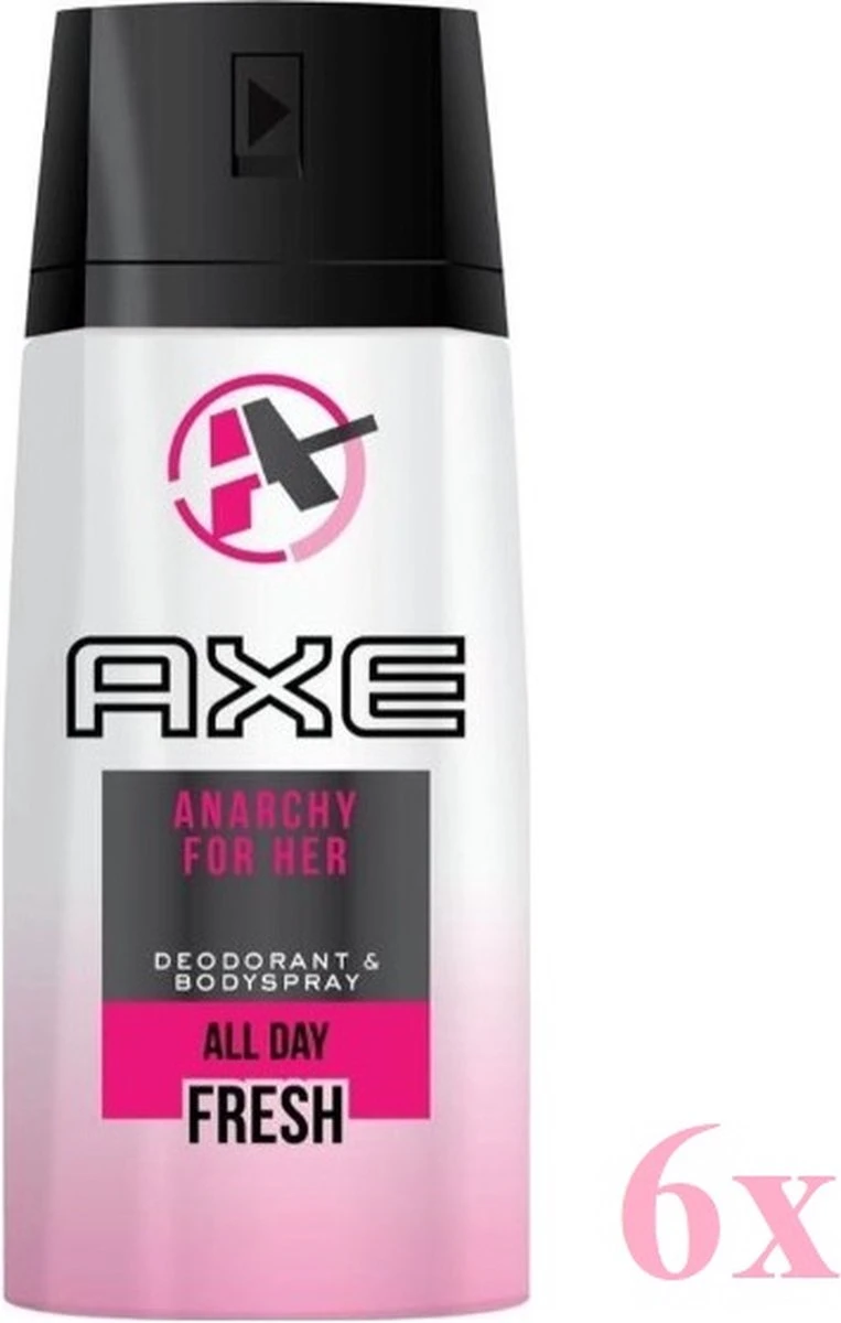 Axe Anarchy For Women - 150 Ml - Deodorant Spray - 6 Stuks - Voordeelverpakking 4 Axe Anarchy For Women - 150 Ml - Deodorant Spray - 6 Stuks - Voordeelverpakking - Afbeelding 2
